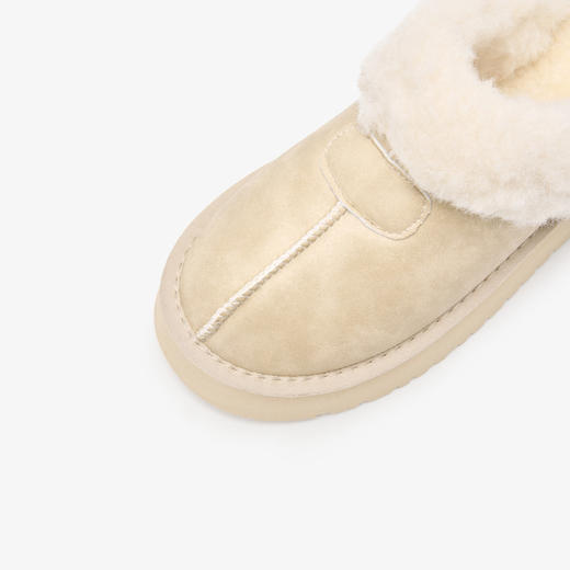 西遇厚底毛毛鞋女新款冬季外穿包头棉拖鞋保暖加绒雪地靴半拖V2457331 商品图5