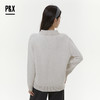 P&X设计师女装2025冬季复古宽松学院风圆领毛衣 825418173 杏色 商品缩略图4