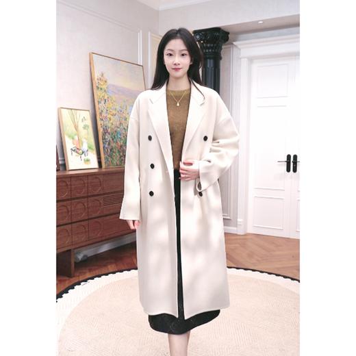 火桐hooton 真国王的礼物 超细12微米美丽诺绵羊毛六粒扣大衣外套1228 商品图1