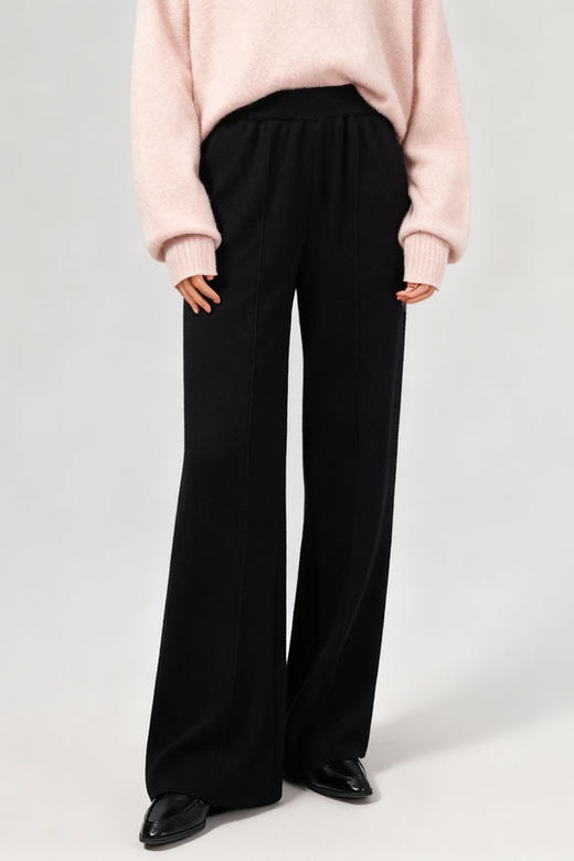 重磅高腰羊毛直筒裤抗起球面料可机洗 商品图2