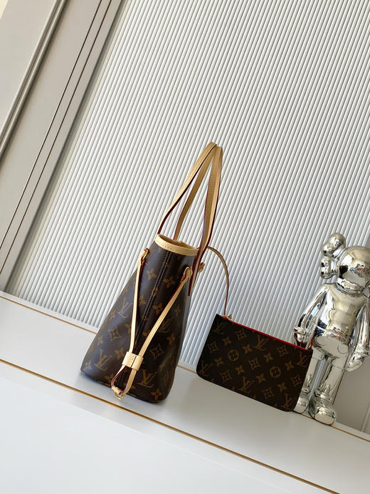 秋冬特惠💰1190 渠道级LV【全钢五金 MB163c01变码芯片】te级 全套包装 M41000老花红内里 NEVERFULL 小号手袋 Neverfull 小号手提包 商品图1