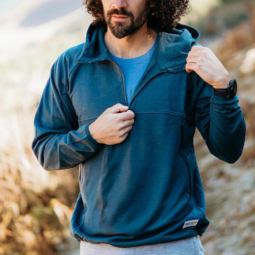 赛乐ZEALWOOD美丽诺羊毛中间层280G背心拉链帽衫男款 商品图4