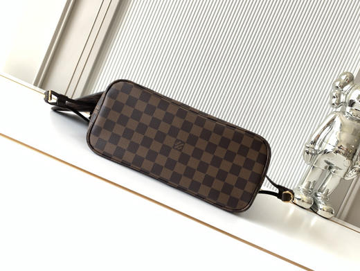 秋冬特惠💰1190 渠道级LV【全钢五金 MB163c01变码芯片】te级LV 全套包装 N41359咖啡格红内里 NEVERFULL 小号手袋 Neverfull 小号手提包 商品图3