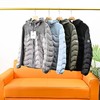 D112006冬季新款摇粒绒拼接轻薄连帽羽绒服男女同款 商品缩略图0