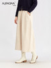 【松弛格调】阿菁娜灯芯绒量感松紧腰休闲阔腿裤F30D210020 商品缩略图2