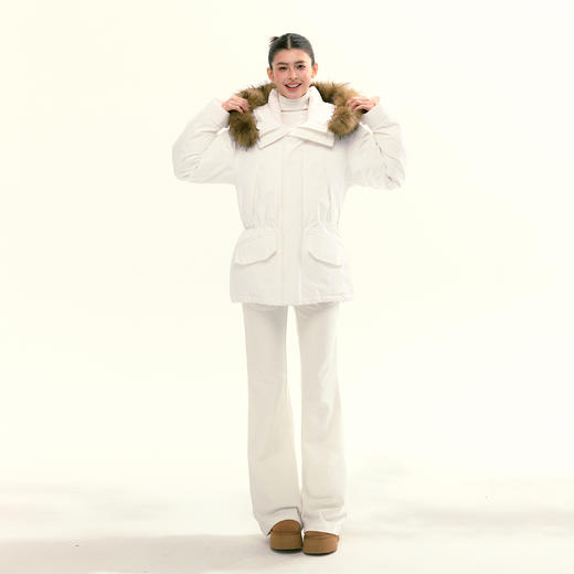 Ariseism 美式复古设计感可拆卸毛领羽绒服女冬季新款外套 商品图2