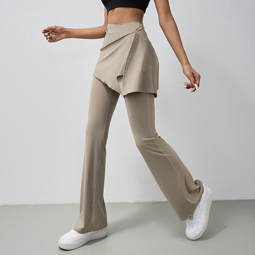 跃牌【禅语梵心】加绒两件套高腰提臀裸感瑜伽裤屁帘跑步运动裤CK3473 商品图3