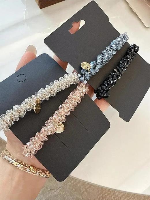 【两组包邮】萝萝拉·水晶发圈 | 不扯发友好设计、闪耀不伤发、舒适佩戴、拯救基础发型、时尚气质 商品图2