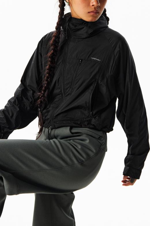 CryingCenter保暖锁温连帽短款外套秋冬轻量化户外徒步软壳长袖 商品图4