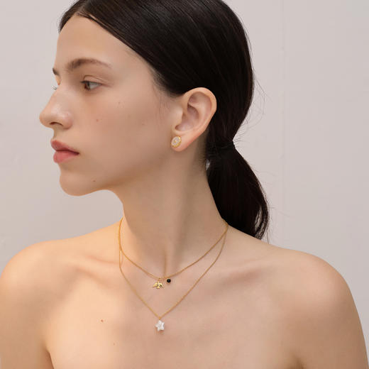 【微信专享款】ARSIS｜秘密花园系列 飞鸟四叶草双吊坠项链 商品图8