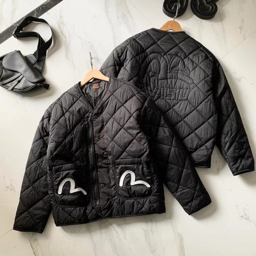 D112009秋冬款小M格子纹圆领羽绒棉夹克外套男女同款 商品图1