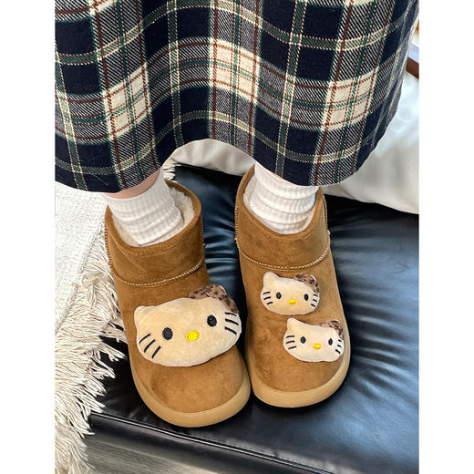 【YW】无忧购冬季Kitty加绒保暖棉鞋蓄热保暖雪地靴MIS-6058（截单后3-5天发货） 商品图9