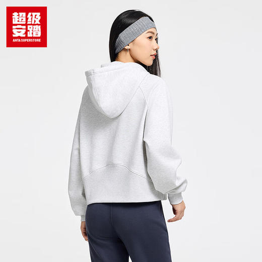 超级安踏加绒连帽卫衣女士秋冬密暖绒防风保暖多色宽松套头衫162548720U 商品图1