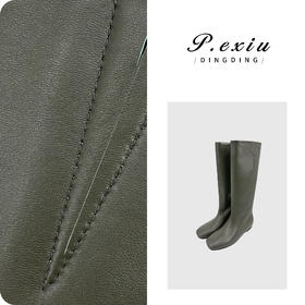 PanYiXiu/潘依绣植鞣羊皮方圆头瘦瘦靴极简高筒靴 TB25011