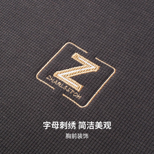 华夫格加绒保暖圆领卫衣 商品图7