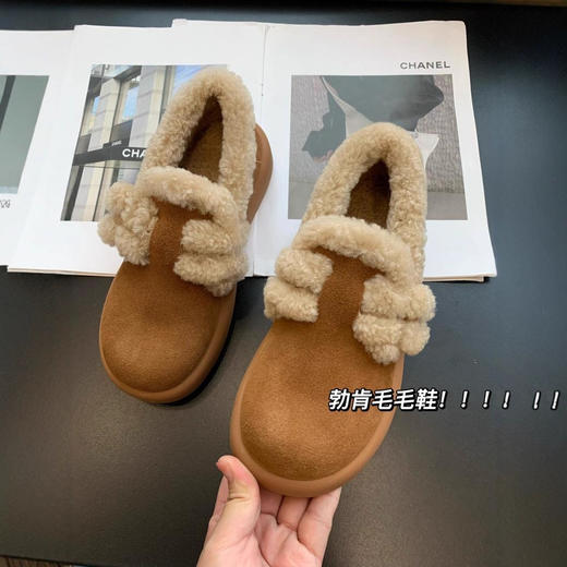 勃肯雪地靴！2025加绒加厚保暖洋气显高羊毛厚底雪地靴女25冬新款！ 商品图1