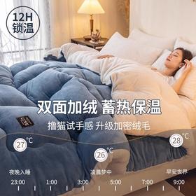 【YW】无忧购冬季厚被子双面加绒加厚保暖被芯（截单后3-5天发货)