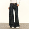 Ariseism 美式复古设计感阔腿深色牛仔裤秋季新款长裤子 商品缩略图0