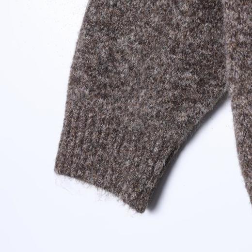 SDSA男士秋冬新款痞帅男装简约拼皮拉链翻领开衫毛衣百搭舒适外套 商品图3