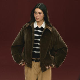 Ariseism 美式复古设计感翻领加厚棉服秋冬新款保暖上衣