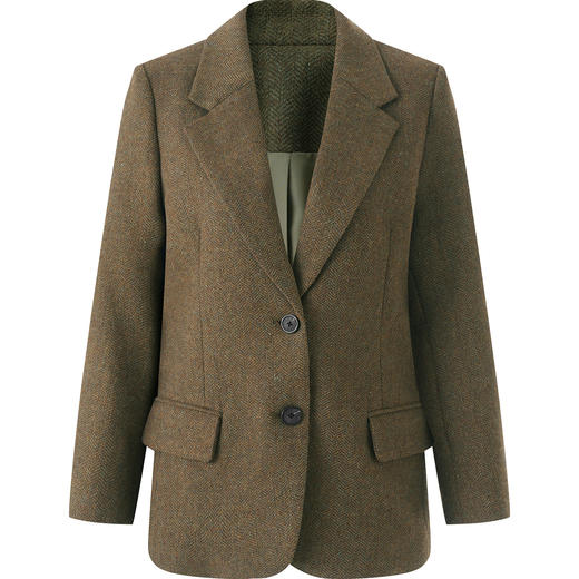 「高货wl」全新升级【铂金会员367/天猫499/差价132】(02959)洛诗琳老钱风人字纹加厚西装外套2025秋冬羊毛混纺上衣 商品图2