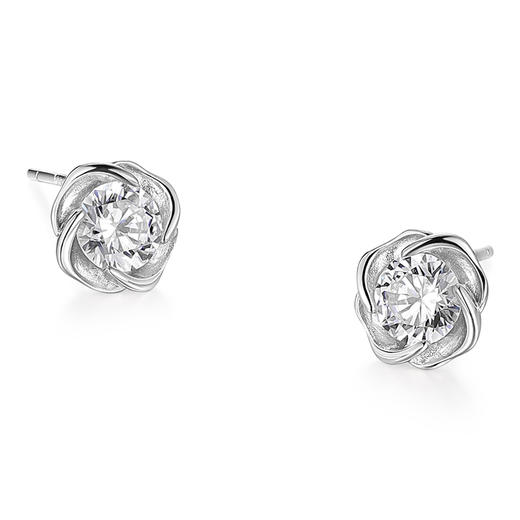 卡蒂罗KADER 流光四叶草耳钉  925银璀璨闪耀轻奢小众高颜值幸运四叶草养耳洞耳饰 唯美浪漫甜蜜饰爱 商品图1