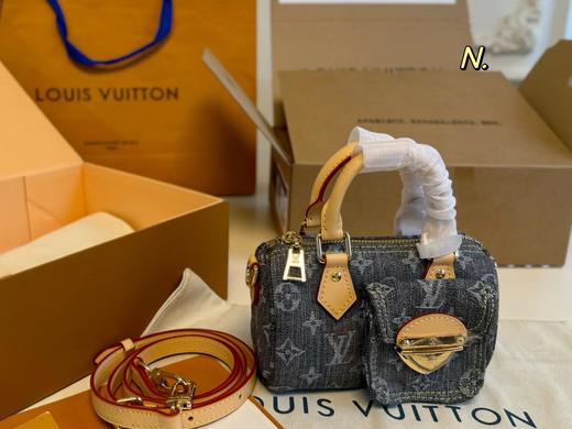 D112049小巧轻便又时尚丹宁牛仔nano迷你枕头包 商品图0