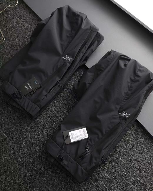 D112026秋冬运动户外登山轻量防风防水半拉链硬壳压胶冲锋裤 商品图2