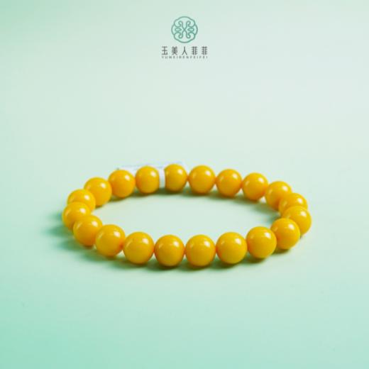 石惑珠宝%蜜蜡圆珠单圈手串约10mm 商品图0