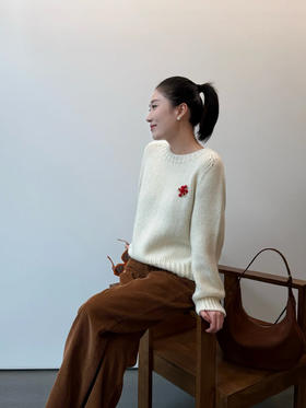 赛琳 25秋冬新款 别针小熊logo毛衣(TM)