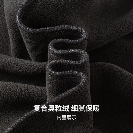 华夫格加绒保暖圆领卫衣 商品图9