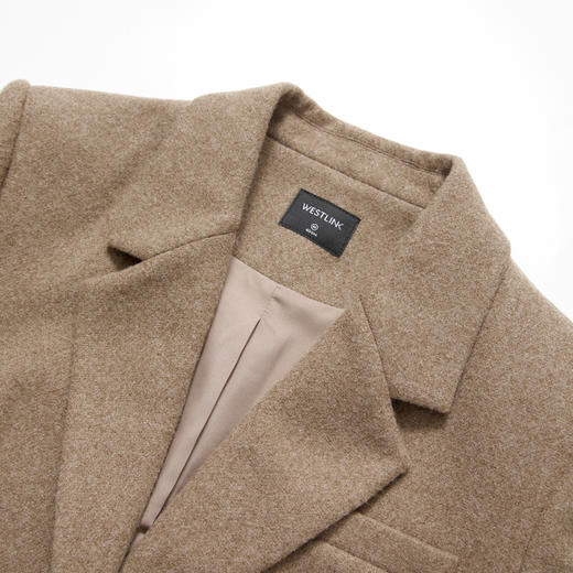 西遇英伦风复古毛呢西装外套女秋季新款气质翻领高级感西服V3655266 商品图5