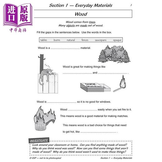 【中商原版】英国原版CGP 小学二年级 科学练习册5册 KS1 Year 2 Science Workout Discover & Learn Study & Activity Book 商品图4