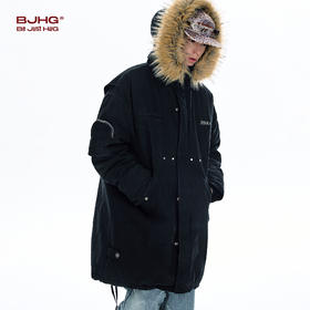 BJHG不计后果工装长款棉服男款冬季派克服厚外套防寒服大衣棉袄女