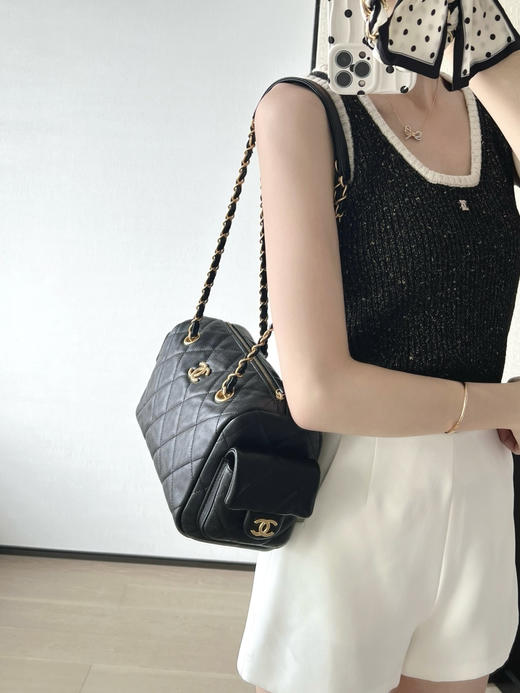 香奈儿 𝟮𝟱𝗸系列  小球牛皮 双袋保龄球 三色合集（LZ） 商品图4