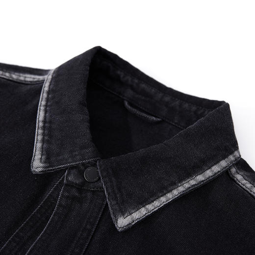 【新品上新】HX 春秋季水洗牛仔衬衫式茄克衫外套C105530066101 商品图2