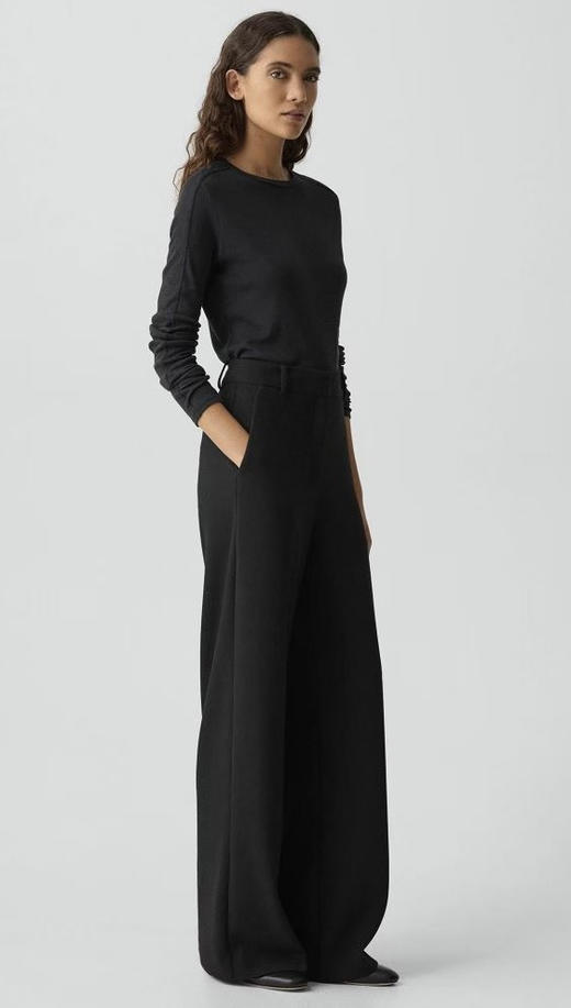 Theory秋冬厚款阔腿长裤。 自己备注号码颜色。黑色。深灰色 商品图1