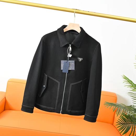D112004冬季25ss新款男士翻领羊毛休闲夹克外套 商品图2