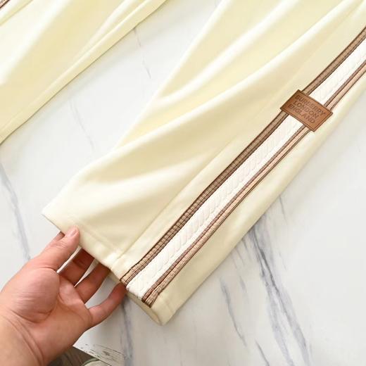 D112003冬季新款加绒皮标条纹运动休闲直筒裤 商品图11