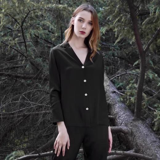 Solo seta重磅25姆米真丝睡衣女士套装丝绸家居服高级感外穿秋冬 商品图3