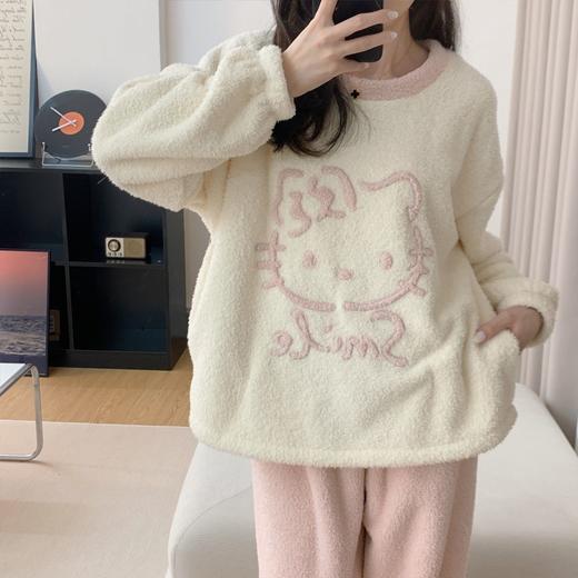 【GZ】无忧购半边绒可爱套头睡衣套装家居服 （截单后3-5天发货) 商品图0