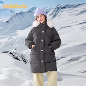 巴拉巴拉童装女童羽绒服2025年新款加厚长款外套冬季