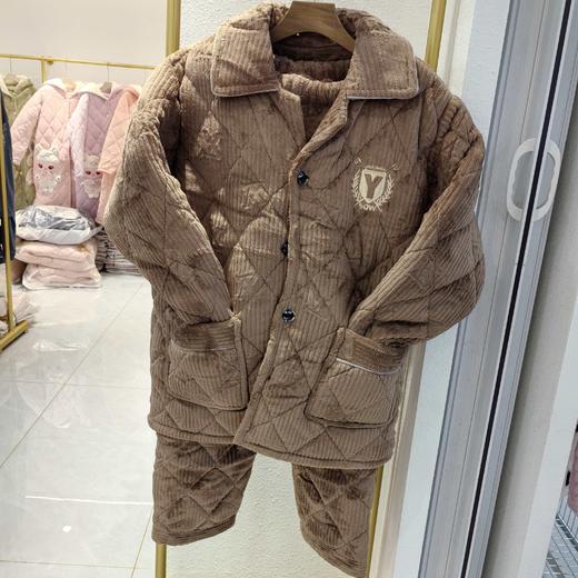 【YW】“清仓特价”男士三层夹棉超厚家居服套装（截单后3-5天发货) 商品图3