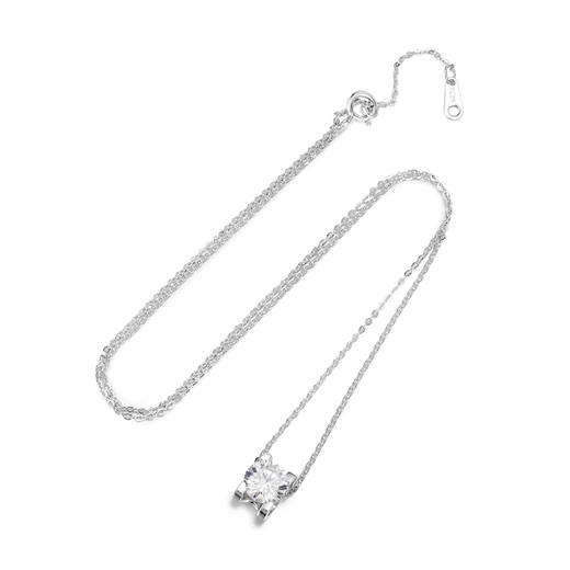 卡蒂罗KADER 闪耀极光项链 灵动闪耀可爱新中式小众设计#好运 S925银 锁骨链 女款 银白色 女神甄享礼盒款 商品图1