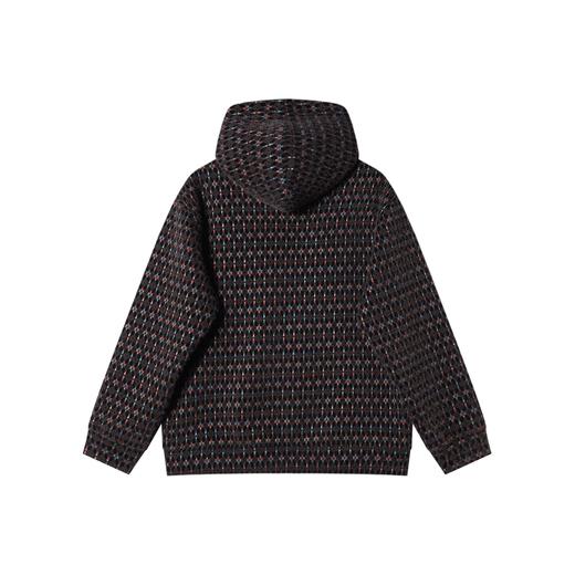 WY1409SDSA男士秋冬新款痞帅男装潮牌彩色格纹绒毛连帽卫衣百搭时尚上衣 商品图5