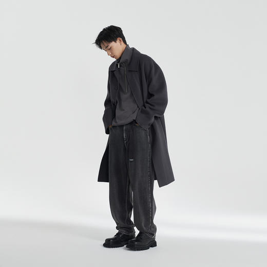 MODE COMMUTER | MC冬季休闲毛呢羊毛混纺长款大衣男MCE126110D 商品图1