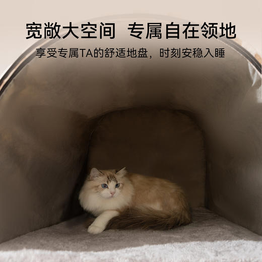 新款新品新款秋冬加厚弧形房子窝亚马逊新款宠物窝大空间猫窝可拆卸狗 商品图1