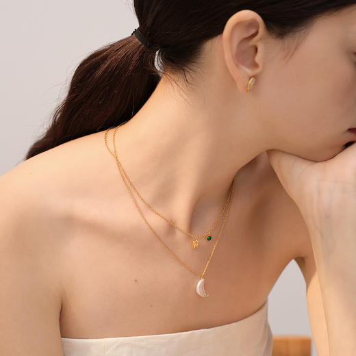 【微信专享款】ARSIS｜纯真年代系列 巴洛克新月项链 商品图9