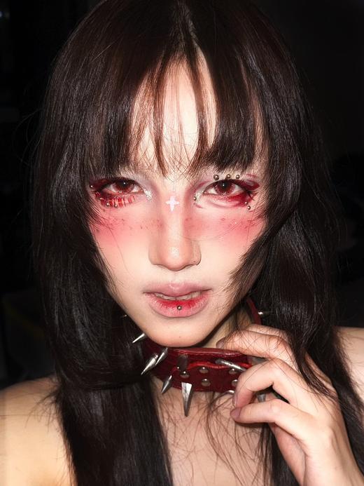 EgguncleLens旗下 ·血色欢愉· 14.5mm白狮参考着色中大直径  日抛4片 商品图2