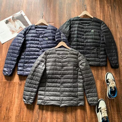 D112007秋冬新款无领休闲轻质保暖防泼水排骨纹羽绒服 商品图0